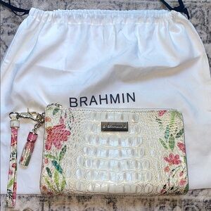 Brahmin Multicolor Floral Embossed Clutch